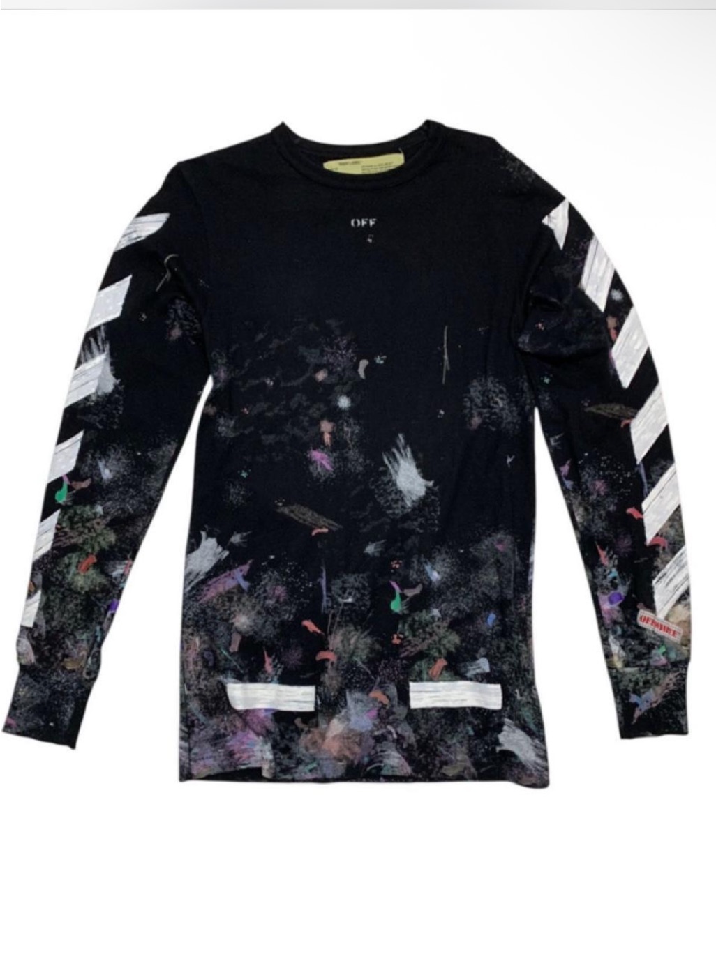 Off-White Black Long Galaxy Sleeve Top #Streetwear #Loungewear #Fashion